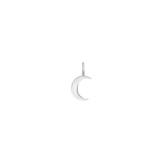 Permanent Jewelry, Crescent Moon Charm, Sterling Silver