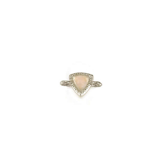 Permanent Jewelry, connector charm, pearl triangle, sterling silver