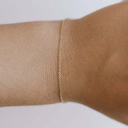 Cable Chain, 14k Solid Yellow Gold by the Inch