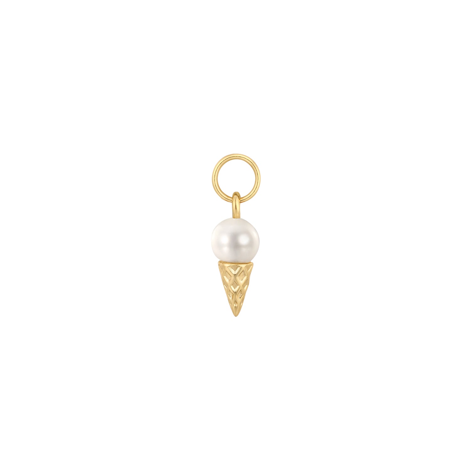 Permanent Jewelry, ice cream charm, vermeil
