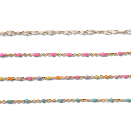 Permanent Jewelry, Enamel Bundle, Gold-Filled