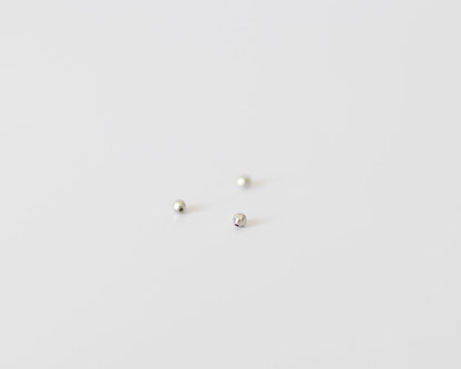 Mirror Bead, 14k Solid White Gold