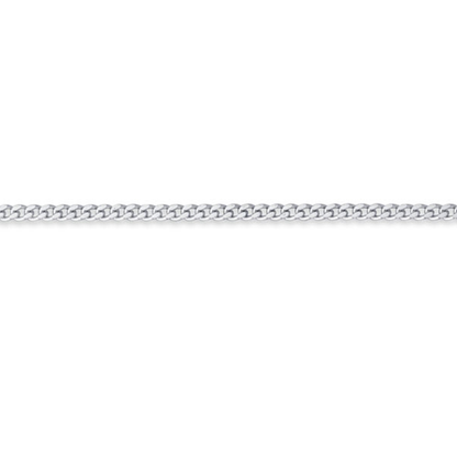 Diamond Cut Curb Chain, Sterling Silver By the Inch