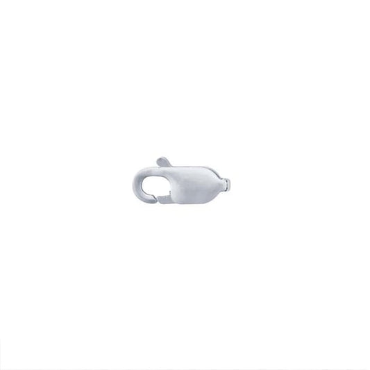 Oval Lobster Clasp, 14k White Gold
